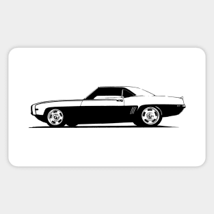 1969 Chevy Camaro - stylized monochrome Sticker